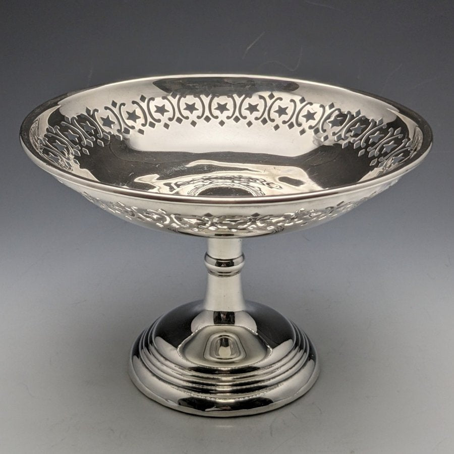 1967年頃 英国ヴィンテージ 純銀製 コンポート/タッツァ 218g R Hodd & Son 1909年 英国アンティーク 純銀（925シルバー） コンポート タッツァ