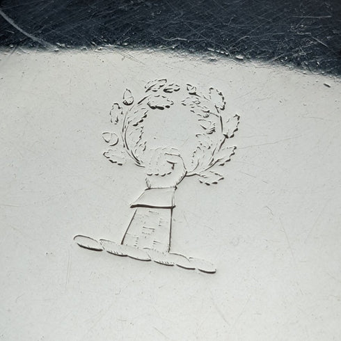 1898 年英國古董純銀(925 銀)無腿薩爾瓦直徑 30cm 670g Henry Bourne