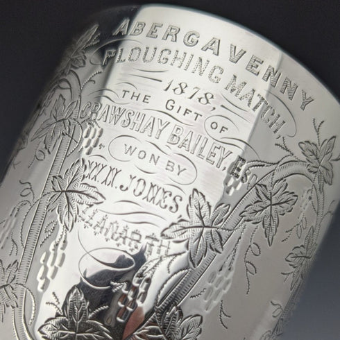 1878 年英國古董純銀(925 銀)大高腳杯 178 克 Rolason Brothers