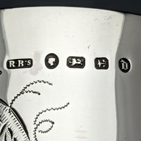 1878 年英國古董純銀(925 銀)大高腳杯 178 克 Rolason Brothers