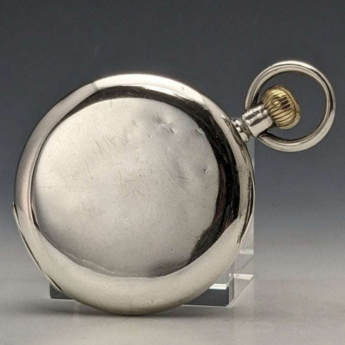 Reloj de bolsillo militar antiguo Zenith de 1918, caja de plata maciza, en funcionamiento