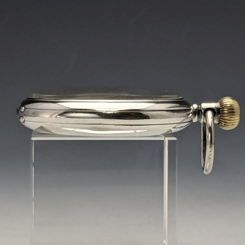 1918 古董加工品真力時純銀錶殼軍事風格懷錶