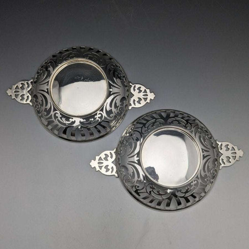 1901년 영국 앤티크 순은(925 실버) 봉봉 디쉬 페어 지름 90mm 조시아 윌리엄스