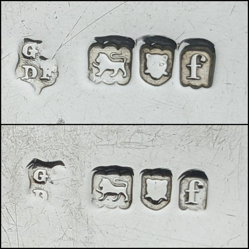 1901년 영국 앤티크 순은(925 실버) 봉봉 디쉬 페어 지름 90mm 조시아 윌리엄스