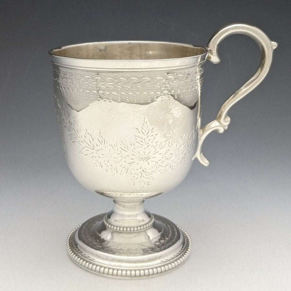 1862年 英国アンティーク 純銀(925シルバー) マグカップ 133g Henry Wilkinson