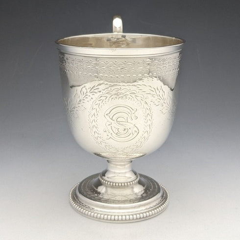 1862 年英國古董純銀(925 銀)馬克杯 133 克亨利威爾金森