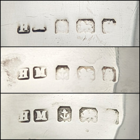 1917年 英国アンティーク 純銀(925シルバー) バチェラーティーポット3点セット 計606g Henry Matthews