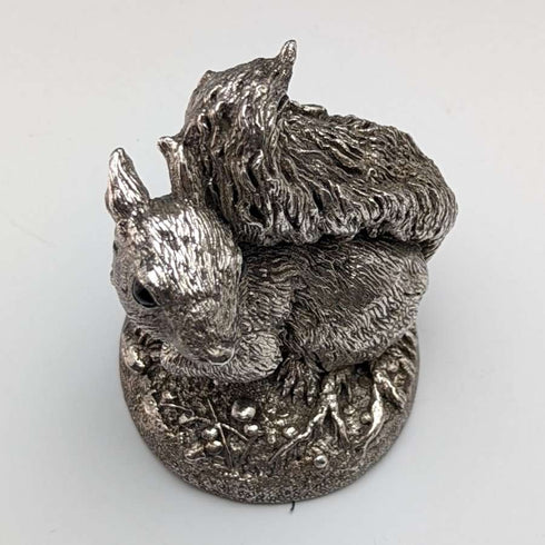 순은 도금 조각 다람쥐 오브제 263g 높이 8.5cm 영국 컨트리 아티스트 사