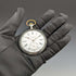 Reloj de bolsillo antiguo suizo PRIVILEGE, grabado con motivo de bolos, caja de plata, en buen estado de funcionamiento