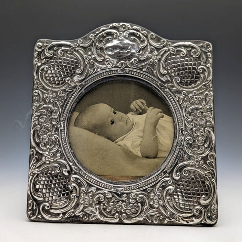1906 年英國古董純銀(925 銀)相框相框/肖像 SAMUEL M LEVI