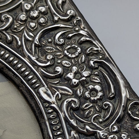 1906 年英國古董純銀(925 銀)相框相框/肖像 SAMUEL M LEVI