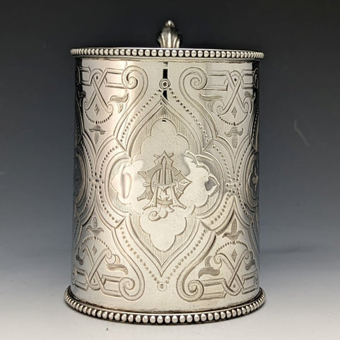 1864 年英國古董純銀(925 銀)馬克杯 154 克羅伯特哈珀