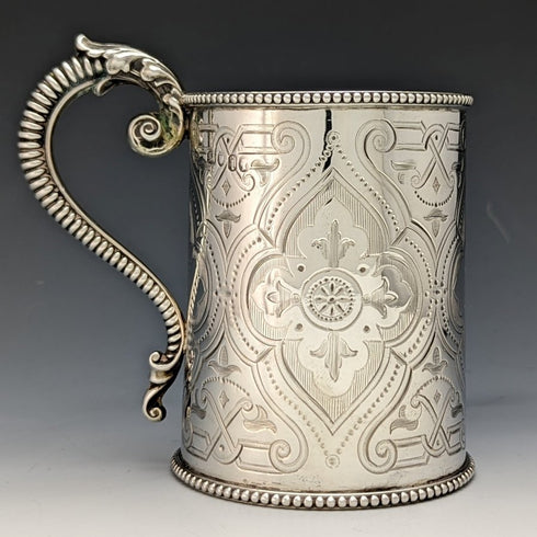 1864 年英國古董純銀(925 銀)馬克杯 154 克羅伯特哈珀