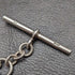 Around 1920 British Antique Pure Silver (925 Silver) Double Albert Chain 52g Pure Silver Emblem Fob