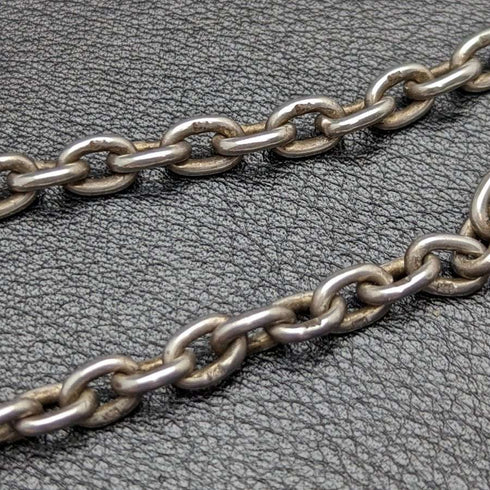 Around 1920 British Antique Pure Silver (925 Silver) Double Albert Chain 52g Pure Silver Emblem Fob
