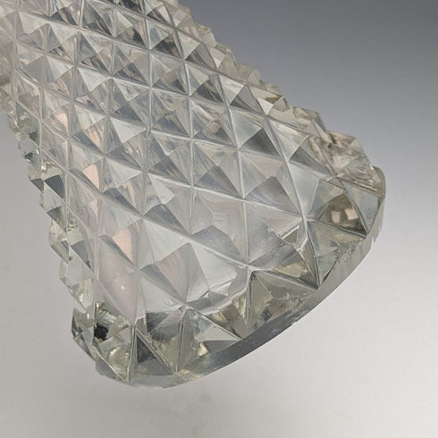 1901 年英國古董純銀裝飾切割玻璃花瓶 598 克 GE Walton & Co