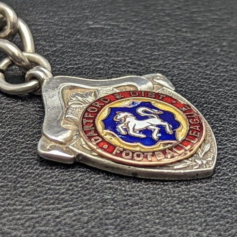 1899 年英國古董純銀(925 銀)雙阿爾伯特鏈 57 克獎章錶鍊