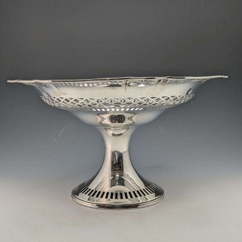 1938년 영국 빈티지 순은(925 실버) 과일 볼 컴포트 직경 26cm 470g Joseph Gloster Ltd