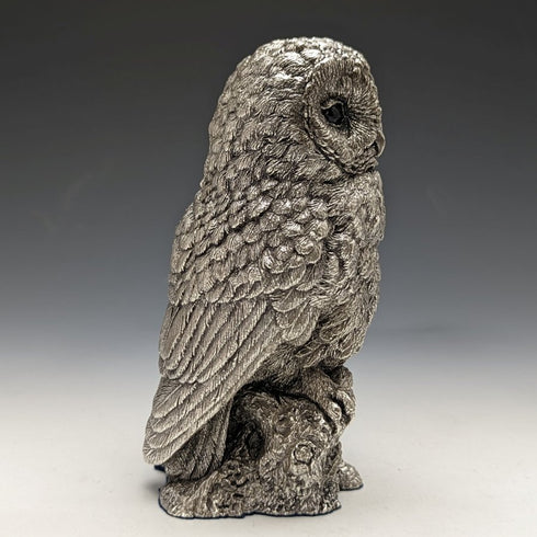 純銀雕塑貓頭鷹對象 385 克英國鄉村藝術家