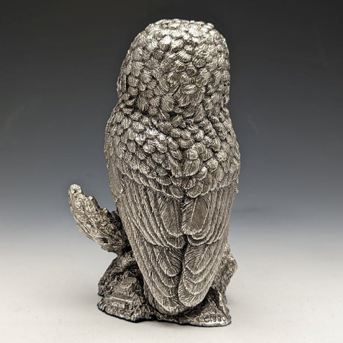 純銀雕塑貓頭鷹對象 385 克英國鄉村藝術家