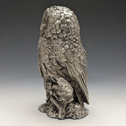 純銀雕塑貓頭鷹對象 385 克英國鄉村藝術家