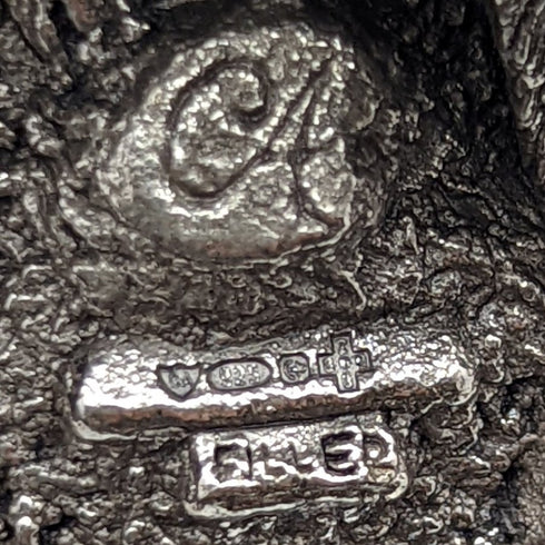 純銀雕塑貓頭鷹對象 385 克英國鄉村藝術家