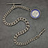 1920s British Antique Extra Thick Pure Silver (925 Silver) Albert Chain 75g Medal Fob