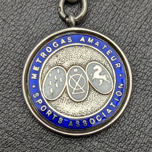 1920 年代英國古董超厚純銀(925 銀)阿爾伯特鏈 75 克獎牌表