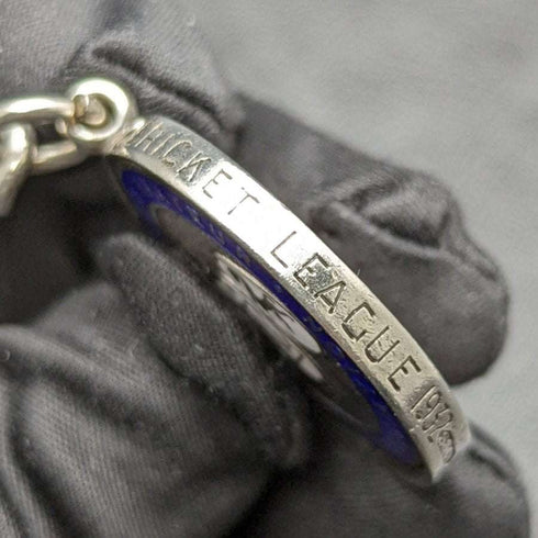 1920s British Antique Extra Thick Pure Silver (925 Silver) Albert Chain 75g Medal Fob