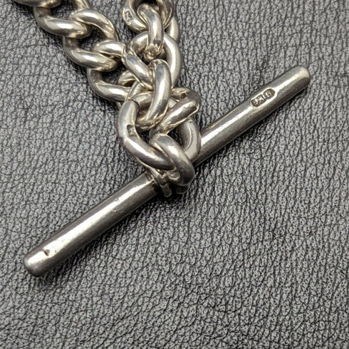 1920 年代英國古董超厚純銀(925 銀)阿爾伯特鏈 75 克獎牌表