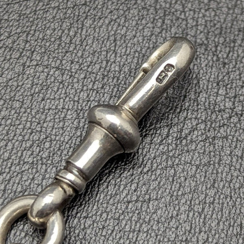 1920 年代英國古董超厚純銀(925 銀)阿爾伯特鏈 75 克獎牌表