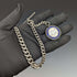 1920s British Antique Extra Thick Pure Silver (925 Silver) Albert Chain 75g Medal Fob