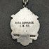 Cerca de 1920, cadena Albert antigua británica de plata esterlina (plata 925), 37 g, con medalla de dije