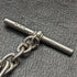 Cerca de 1920, cadena Albert antigua británica de plata esterlina (plata 925), 37 g, con medalla de dije