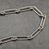 Cerca de 1920, cadena Albert antigua británica de plata esterlina (plata 925), 37 g, con medalla de dije