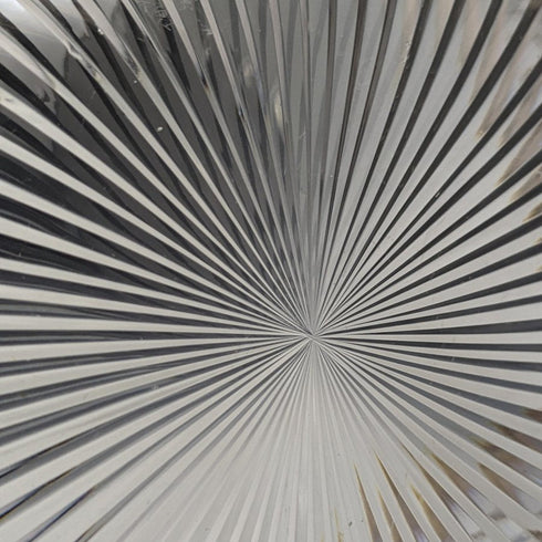 1909 年英國古董純銀裝飾大號切割玻璃碗 1265 克 Henry Manton