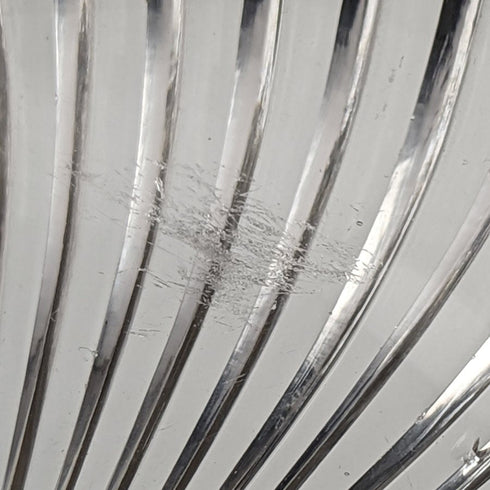 1909 年英國古董純銀裝飾大號切割玻璃碗 1265 克 Henry Manton