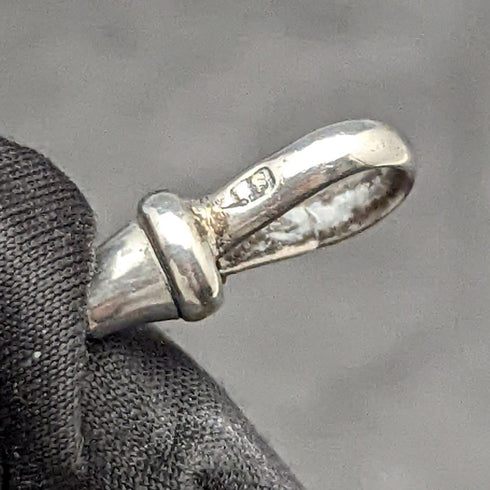 1900 年左右英國古董純銀阿爾伯特鏈 41 克 2 色天然寶石旋轉表扣