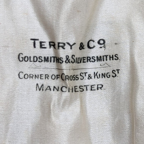 1925 年英國復古切割玻璃碗一對純銀叉子套裝盒裝阿迪兄弟