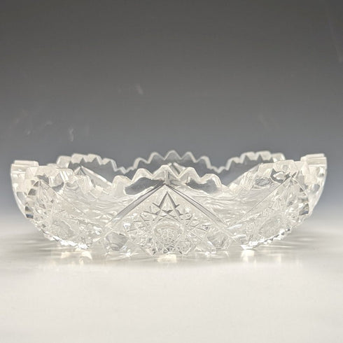 1925 年英國復古切割玻璃碗一對純銀叉子套裝盒裝阿迪兄弟