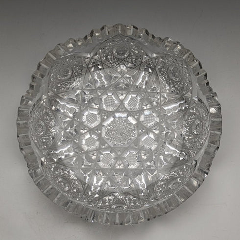 1925 年英國復古切割玻璃碗一對純銀叉子套裝盒裝阿迪兄弟