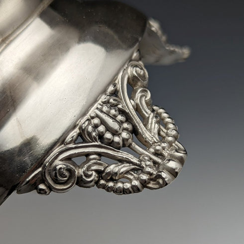 19 世紀末美國古董鍍銀松鼠裝飾堅果碗碟 481 克