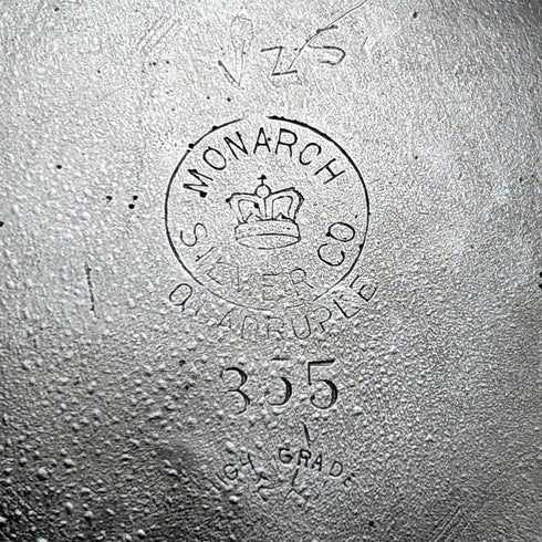 19 世紀末美國古董鍍銀松鼠裝飾堅果碗碟 481 克