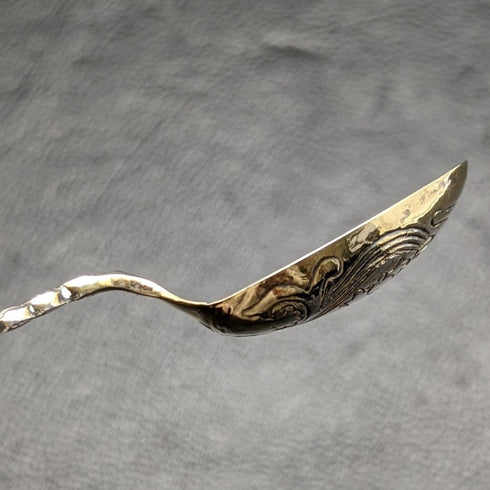 1936 年英國復古純銀(925 銀)註釋勺子 Roberts & Belk 盒裝