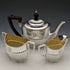 19世纪后期 英国古董镀银单身茶壶三件套 Roberts&Belk 原装盒装