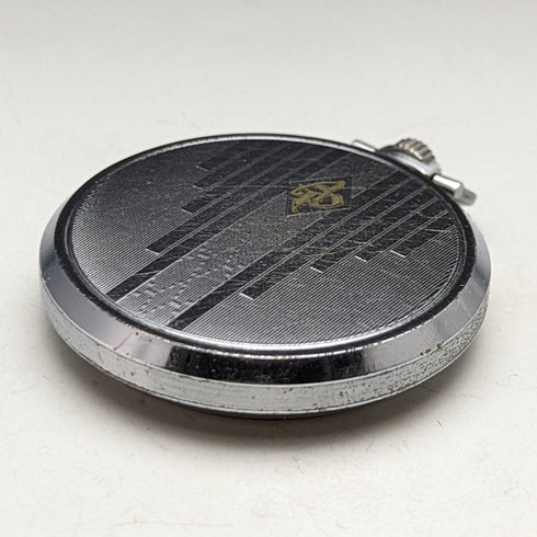 (整備済)ヴィンテージ 動作良好 ユリス・ナルダン アールデコ ステンレスケース 懐中時計