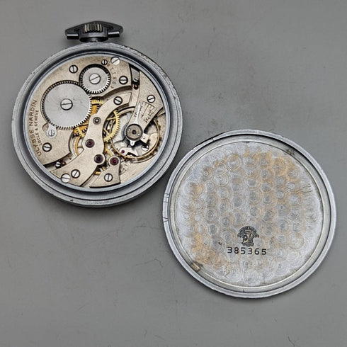 (Revisado) Vintage en buen estado de funcionamiento, reloj de bolsillo Ulysse Nardin Art Déco con caja de acero inoxidable