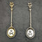 Par de cucharas conmemorativas de la coronación de Jorge VI, plata de ley (925) vintage británica de 1937, Barnard & Sons