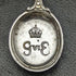Par de cucharas conmemorativas de la coronación de Jorge VI, plata de ley (925) vintage británica de 1937, Barnard & Sons
