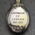 Par de cucharas conmemorativas de la coronación de Jorge VI, plata de ley (925) vintage británica de 1937, Barnard & Sons